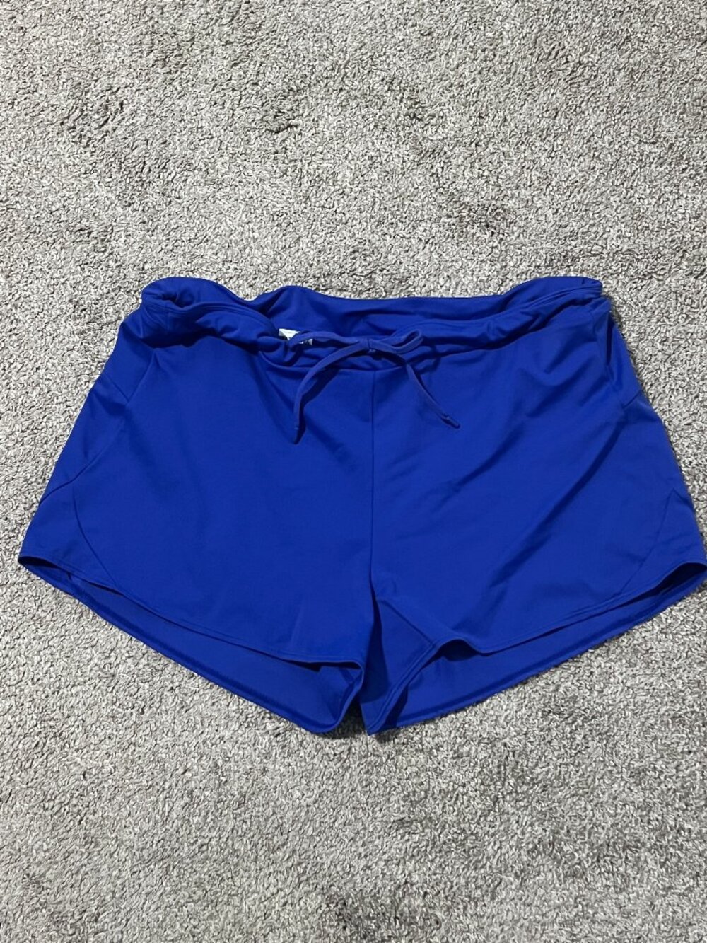 Athleta Wavebreak Swim Shorts Blue Athletic Lined Stretch Women’s Large